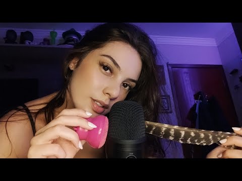 ASMR OBJETOS NO MICROFONE PRA RELAXAR