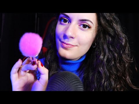 ASMR SUSURROS INAUDIBLES y BRUSHING en tu Cara♥ (Brochas!, Mouth sounds) |ASMR Español