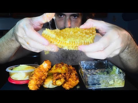 ASMR HONEYCOMB KFC SPICY FRIED CHICKEN !! *NO TALKING Mukbang* | Nomnomsammieboy