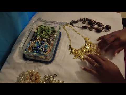 No Talking ASMR | Playing My New Jewelry Collection, Jewelry Triggers, Lots Of TINGLY Jewelry Sounds