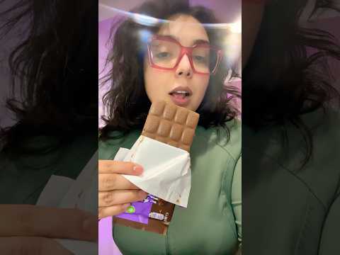 CHOCOLATE ASMR | eating smooth creamy MILKA candy bar sounds #asmr #candy
