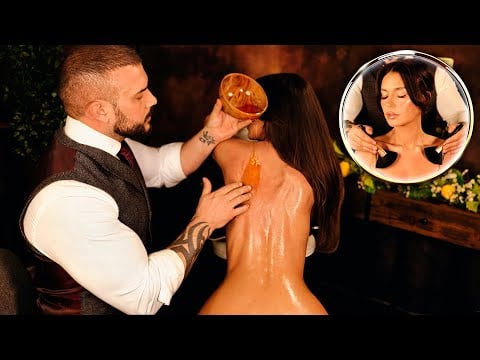 ASMR Back Whisperer 💆🏻‍♀️ Real Person ASMR Spa @calmmoonasmr | Skin Tracing - Oil Massage