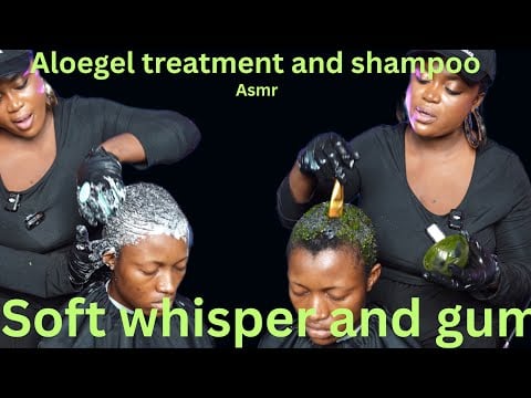 Asmr ✨whisper hair treatment, shampoo, hair steaming for sleep triggers 