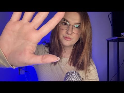 ASMR Slow Hand Movements ✨ Tongue Clicking & Whispered Ramble (Up Close & Relaxing)