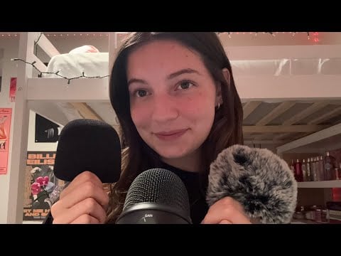 ASMR | bare mic scratching + fluffy & foam cover!✨