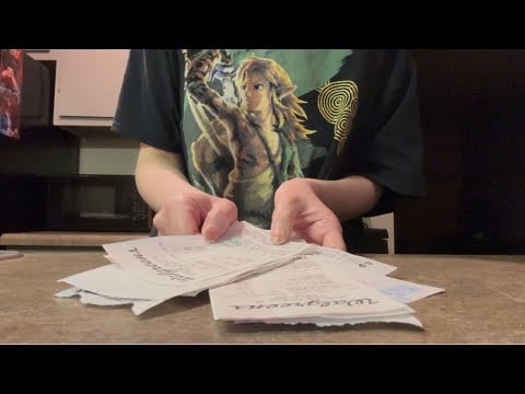 ASMR Receipt Ripping (No Talking)
