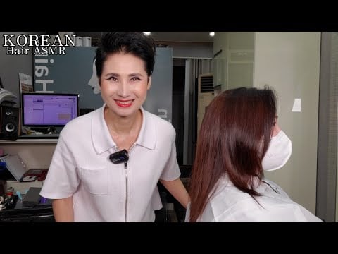 미용실 ASMR #멋내기새치커버  흰머리도 먹으면서 밝게~Hair salon ASMR #Handsome white cover while eating white hair~