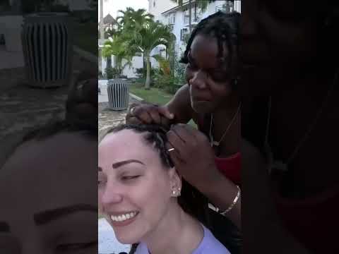 Trenzas callejeras en #Jamaica las más dolorosas de mi vida 🥺😢 #Braids #braidstyles #cornrows
