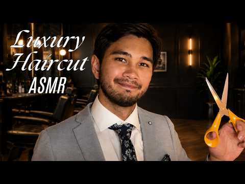 ASMR Luxury Hair Salon - Complete Haircut & Scalp Massage 4K
