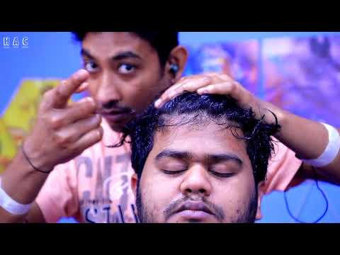 Insomnia relief Heavy oil ASMR head massage | massage with skin cracking neck cracking spine crack