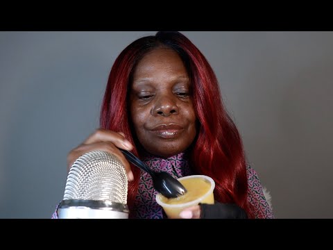 Cinnamon Apple Sauce ASMR Eating Sounds