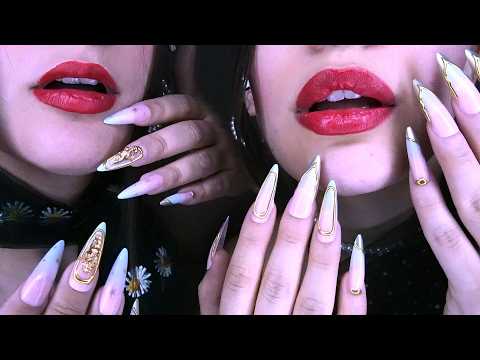 ASMR Twin Triggers 🎧 Mic Scratching, Blowing & Soothing Breaths (No Talking)