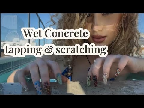 Wet Concrete Tapping and Scratching (fast & aggressive asmr)