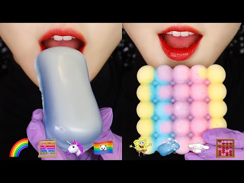 WAX CANDY, CANDIED JELLY ASMR EMOJI FOOD ASMR 🧮