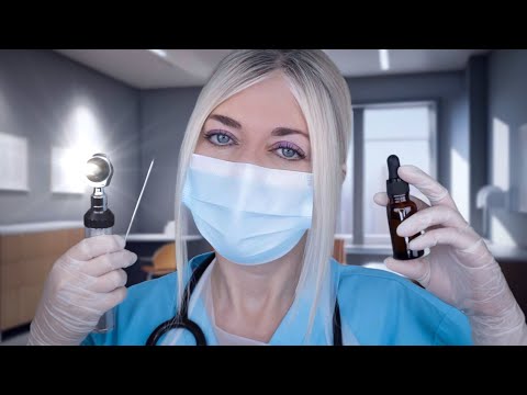 ASMR Ear Exam & Deep Ear Cleaning - Otoscope, Amazing Fizzy Ear Drops, Picking, Gloves, Brushing