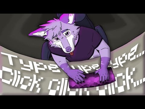 [Furry ASMR] Typing and Clicking Sounds to sleep to...