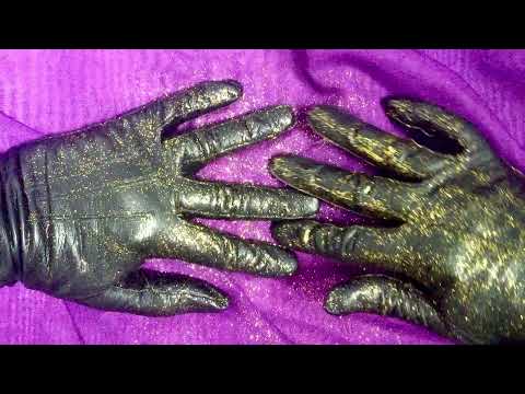 LEATHER GLOVES   "GOLDDIGGER"   [[ASMR]]