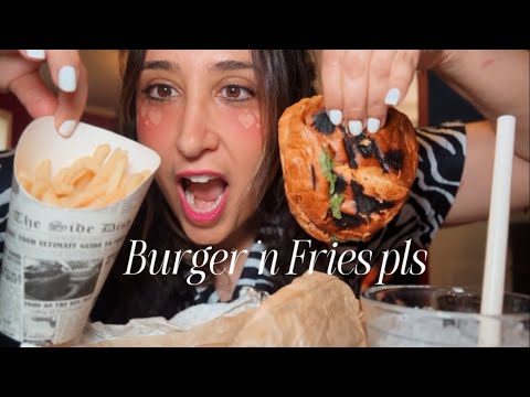 Hamburger and French Fries Mukbang