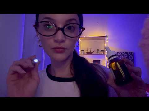 ASMR EXAME DE VISTA RELAXANTE💤 SONS DE CONTA-GOTAS