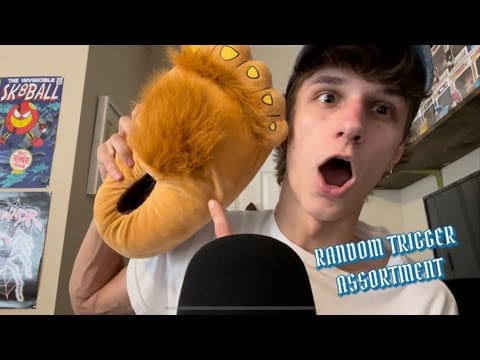 ASMR// Random Trigger Assortment (w/ mouth and hand sounds, + visuals)