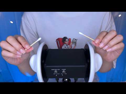 ASMR Tingly Ear Cleaning and Ear Massage for Deep Sleep 😴 3Dio, whispering