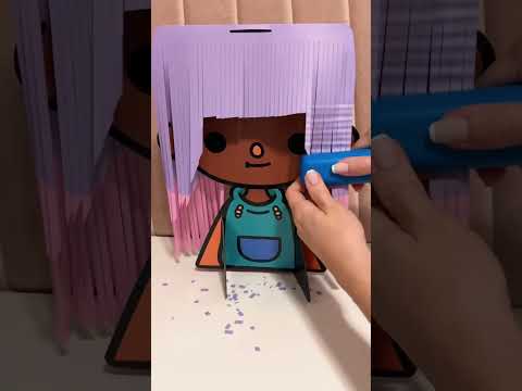 Hair cut with paper - ASMR #shorts