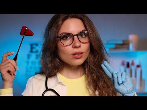 ASMR The Most Detailed CRANIAL NERVE EXAM You've Seen (Eye Exam,Hearing Test,Smell&Taste Etc)