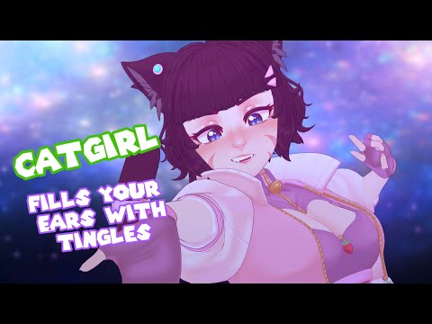 [ASMR] 🐾 Catgirl Tingles Your Ears With Fluffy Mittens