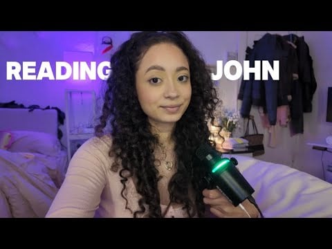 ASMR- READING THE BOOK OF JOHN CHAPTER (1-3) CLICKY 📖 ✝️🙏🏻