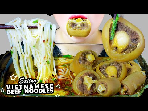 ASMR COOKING EATING BÚN BÒ VIỆT NAM (OX TAIL BEEF NOODLES OF VIETNAM) EATING SOUND | LINH-ASMR