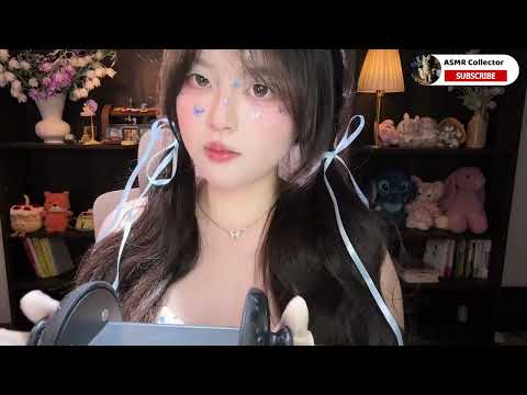 ASMR🎧｜Rub the ears with medical latex gloves and massage oil