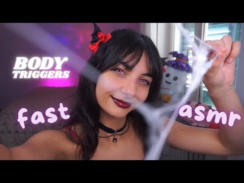 🕸️ ASMR CAOTICO Gothic Dark 🥀 Fast & Aggressive Body Triggers, Mouth sounds, trigger ragnatela &more