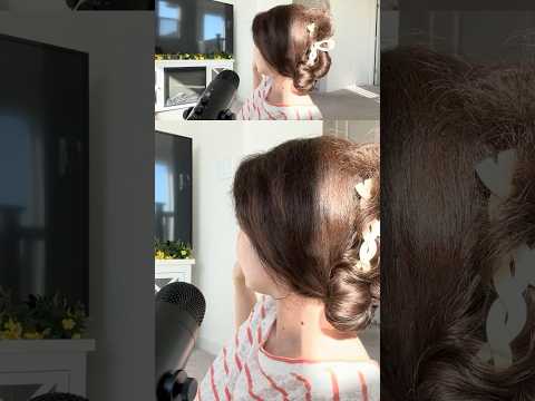 Does this count as an updo?😂 #asmr #asmrsounds #asmrvideo #asmrcommunity #hair #hairstyle #haircare