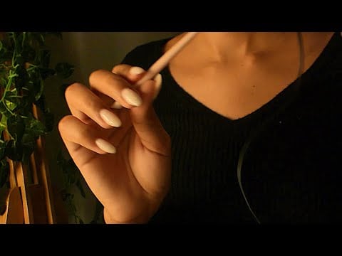ASMR tracing your face + mouth sounds ✏️💋