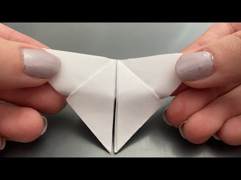 [ASMR - Whisper] Making butterfly origami (paper sounds & cutting sounds) 🦋