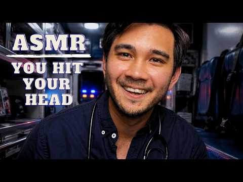 "ASMR Emergency Roleplay | You've Hit Your Head... Realistic EMT Assessment (Soft Spoken) 4K