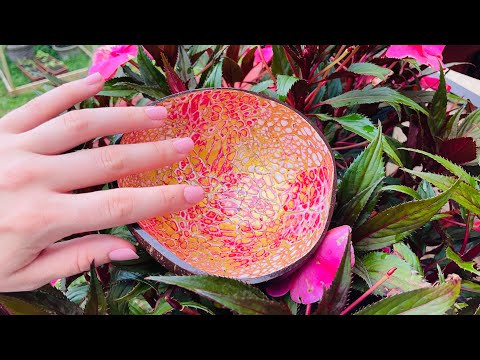 ASMR! 🌺Textured COCONUT Bowl 🥥