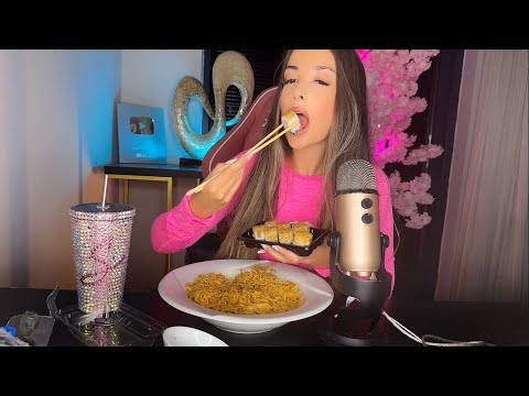 SUSHI & NOODLE ASMR MUKBANG | TÜRKÇE ASMR