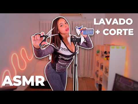 ASMR PELUQUERÍA💇‍♂️LAVADO de CABELLO + CORTES INTENSOS hasta que te DUERMAS
