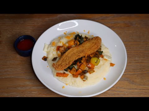 Pepper Fish Mash Potatoes ASMR Eating Sounds