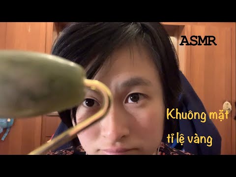 ASMR measure massage you| khuông mặt tỉ lệ vàng