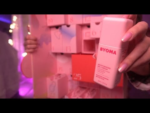 🎄ASMR - Advent Calendar Cult Beauty - skincare & makeup (soft spoken, tapping) #vlogmas