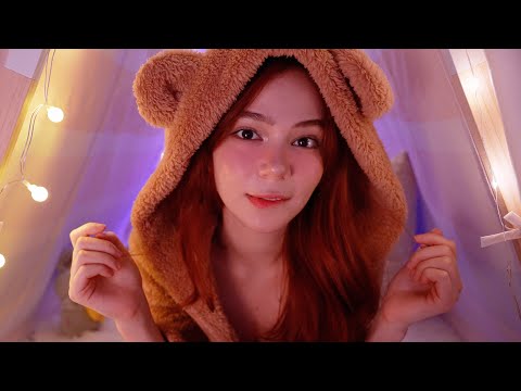 ASMR in the blanket fort 🧸