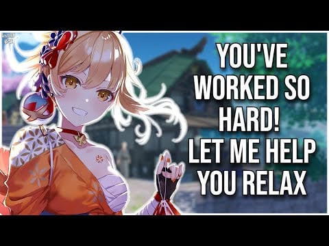 3DIO | Sporty Tomboy Yoimiya Helps you Relax | Genshin Impact ASMR RP | Ear Rubs & Ear Cupping