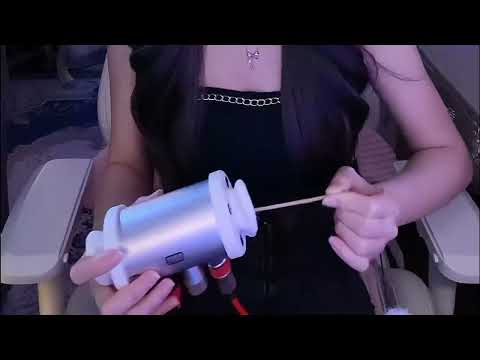 Deep Ear Cleaning & Relaxing ASMR: Ear Massage, Hair Wash, Powder Puff, Sponge & Wooden Sounds