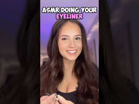 ASMR Girl Does Your Eyeliner! #asmr #asmrmakeup #asmrwhispering #asmrsounds #asmrmouthsounds