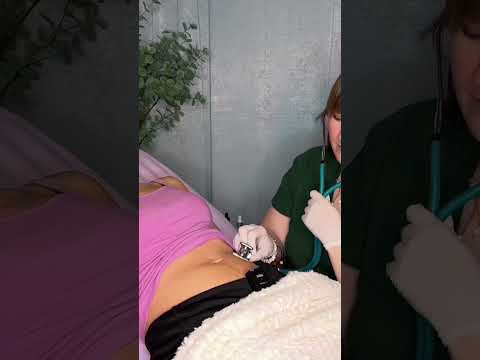 ASMR Stomach Exam 🩵 #asmr #asmrsounds #asmrtingles #asmrmedical