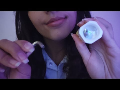 ASMR | fixing your cyborg eye 🪛 (upclose, lots of light triggers)