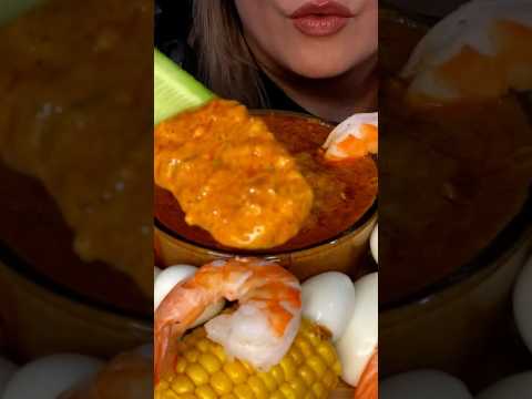 Creamy seafood boil #shorts #asmr #eating  #seafoodboil