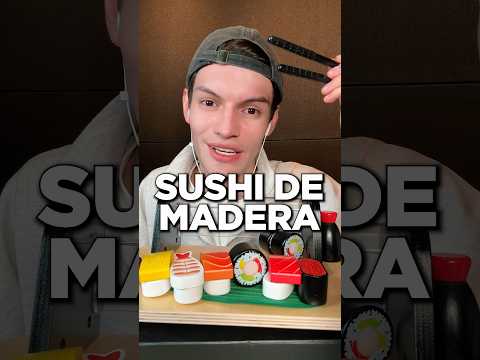 COMERÍAS SUSHI DE MADERA? #asmr #shorts #asmrsounds #comedia
